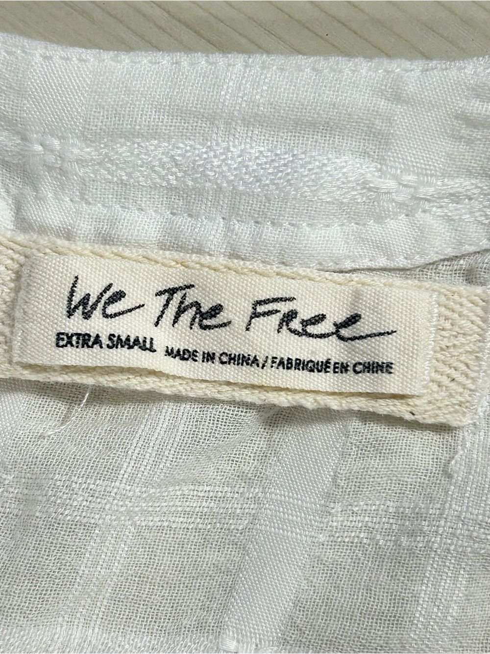 We The Free Women White Textured Buttonless Tunic Size extra Small OVERSIZE. - Picture 11 of 15